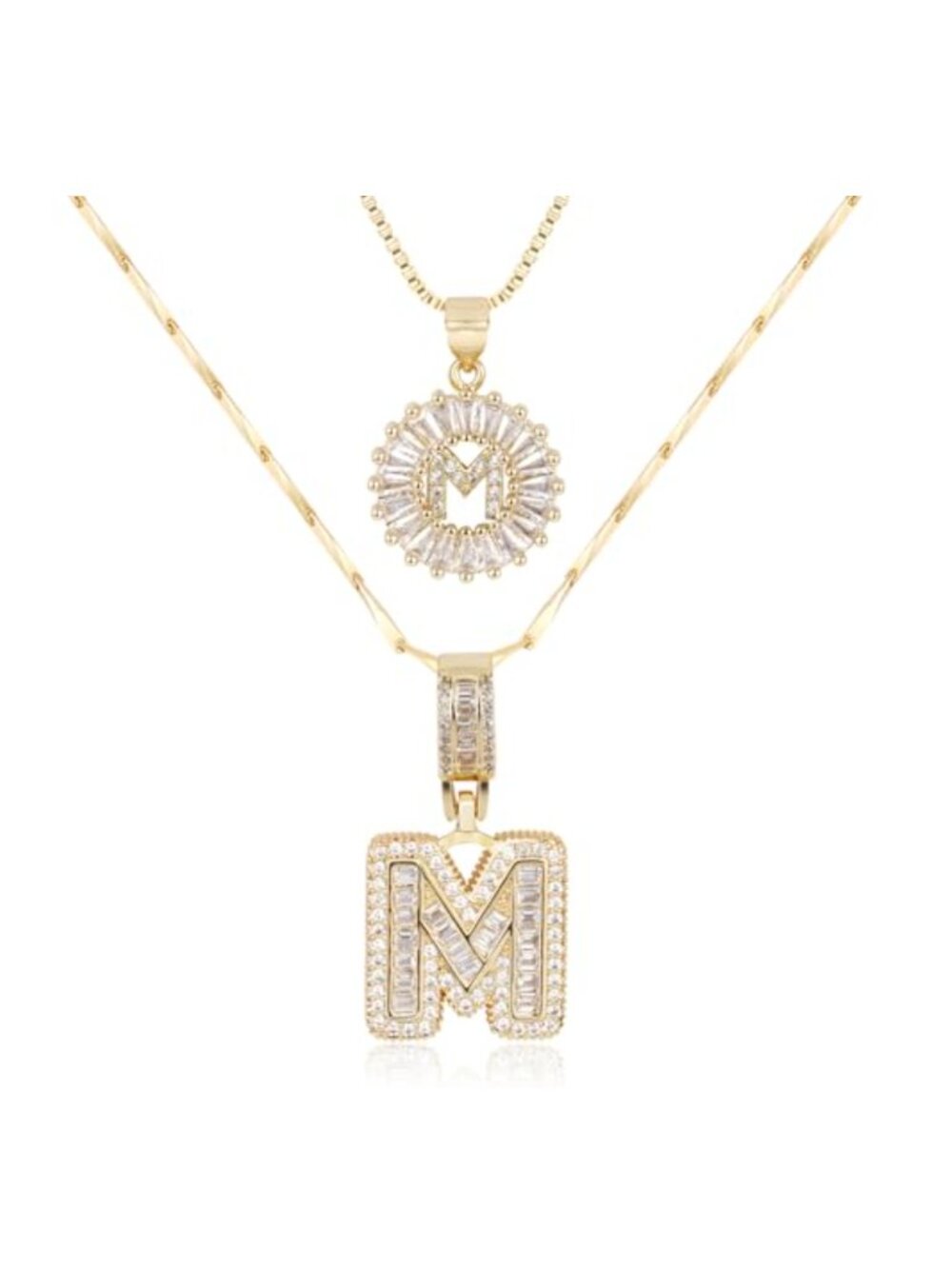 14k Gold Plated Custom Name Letter Necklace Dainty Trendy Initial Pendant with